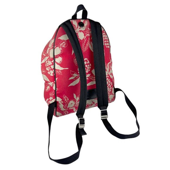 Auth SAINT LAURENT Backpack Red/Black Nylon Canvas/Leather - z4057 - Picture 8 of 16